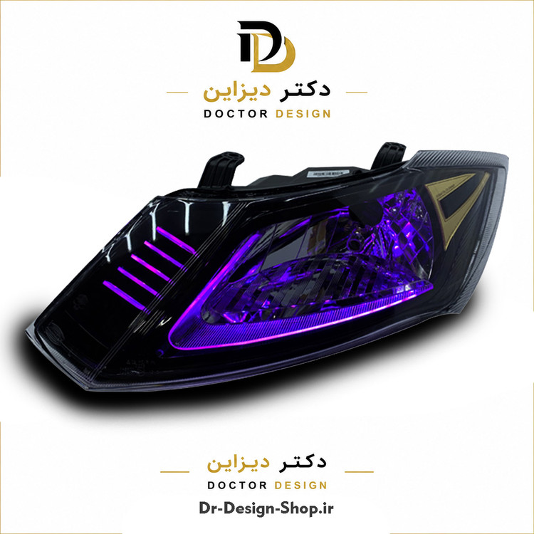 چراغ جلو اسپرت ساینا و کوییک مدل 3D NX دوحالته برند مدرن | بسته 2 عددی