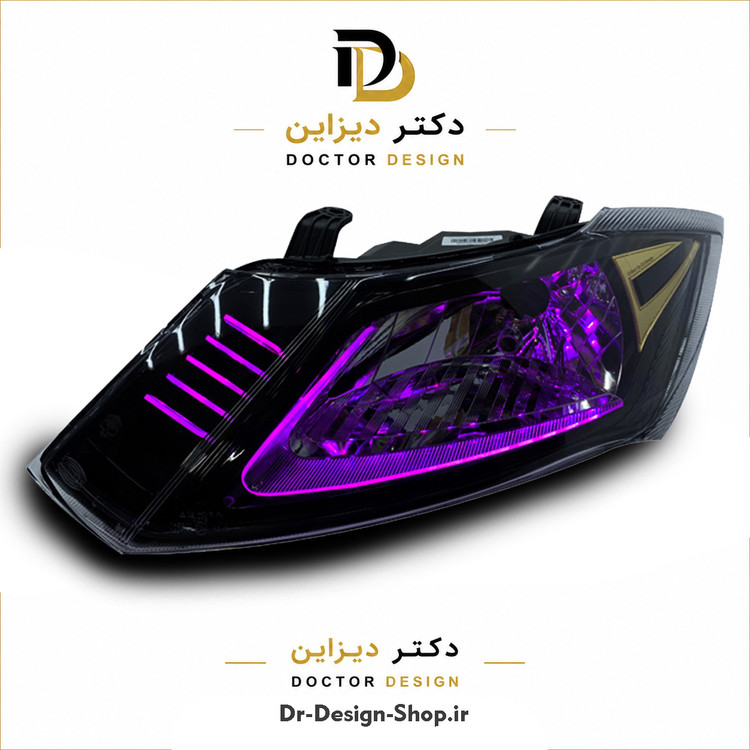 چراغ جلو اسپرت ساینا و کوییک مدل 3D NX دوحالته برند مدرن | بسته 2 عددی