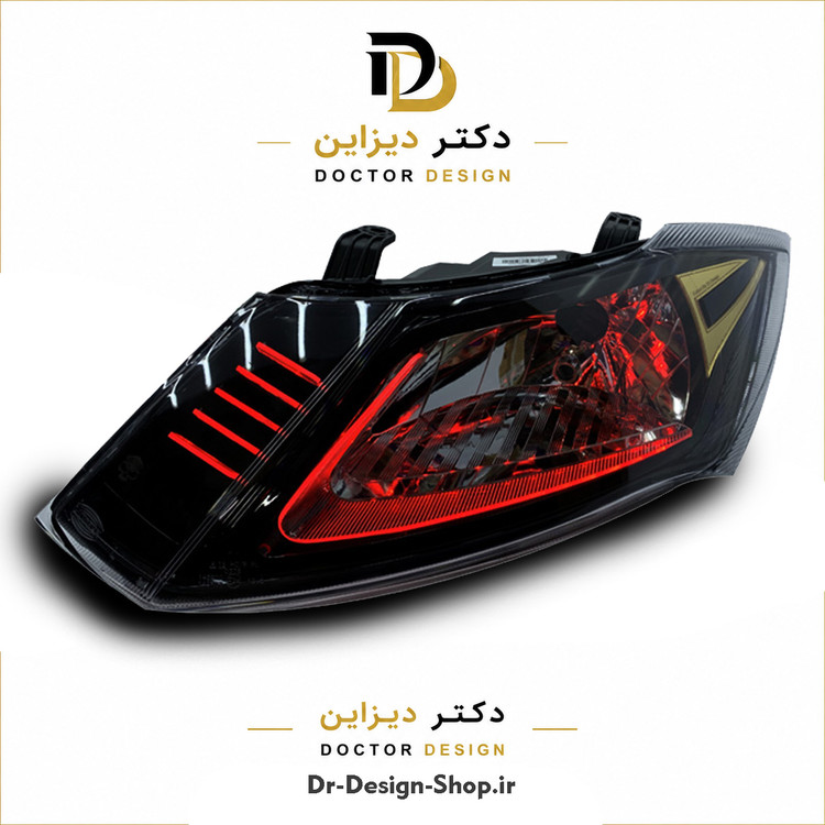 چراغ جلو اسپرت ساینا و کوییک مدل 3D NX دوحالته برند مدرن | بسته 2 عددی
