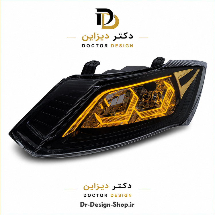 چراغ جلو اسپرت ساینا و کوییک مدل 3D Hexa برند مدرن | بسته 2 عددی