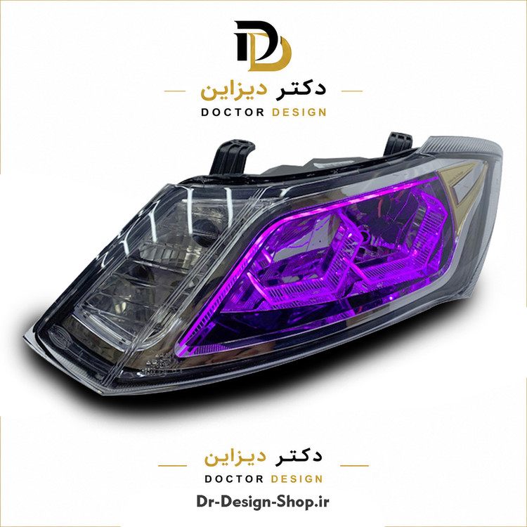 چراغ جلو اسپرت ساینا و کوییک مدل 3D Hexa برند مدرن | بسته 2 عددی