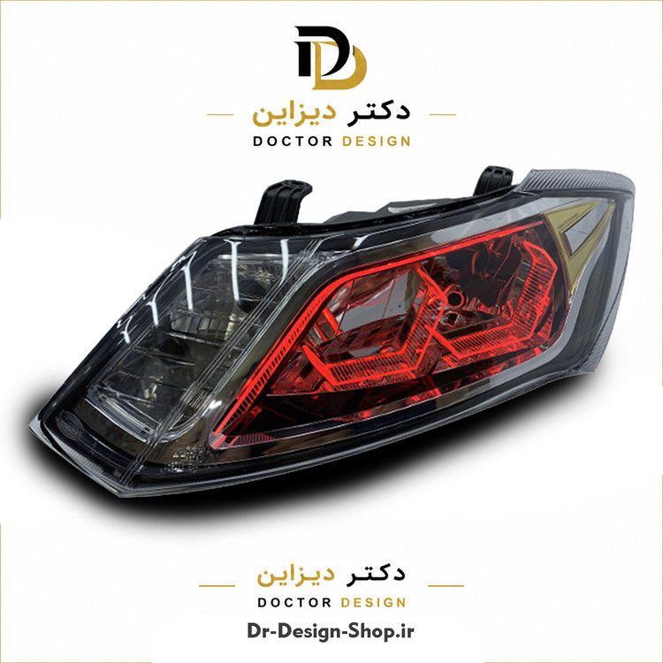 چراغ جلو اسپرت ساینا و کوییک مدل 3D Hexa برند مدرن | بسته 2 عددی