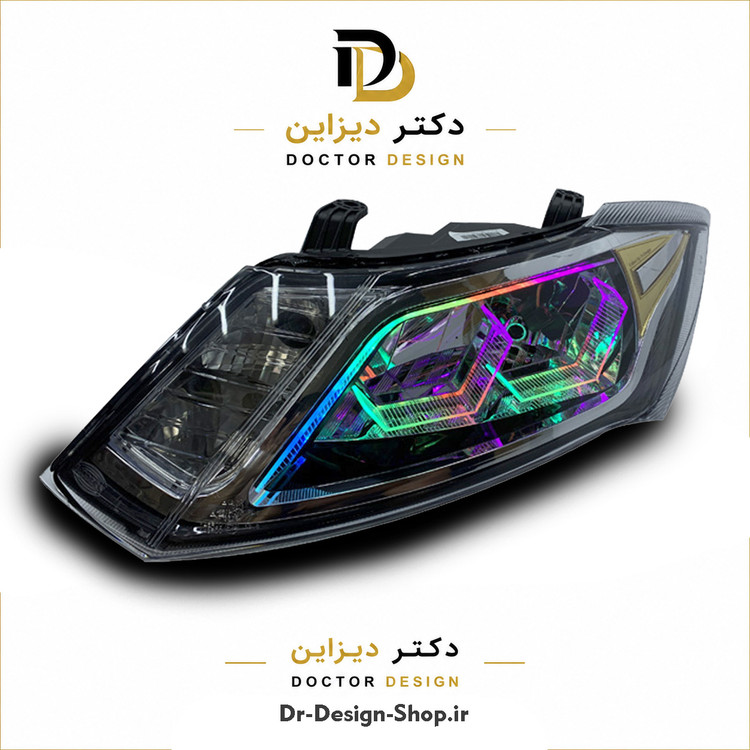 چراغ جلو اسپرت ساینا و کوییک مدل 3D Hexa برند مدرن | بسته 2 عددی