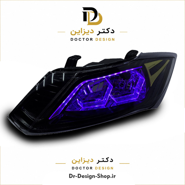 چراغ جلو اسپرت ساینا و کوییک مدل 3D Hexa برند مدرن | بسته 2 عددی