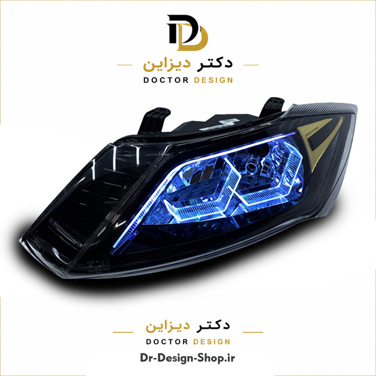 چراغ جلو اسپرت ساینا و کوییک مدل 3D Hexa برند مدرن | بسته 2 عددی