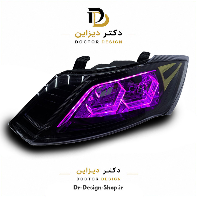 چراغ جلو اسپرت ساینا و کوییک مدل 3D Hexa برند مدرن | بسته 2 عددی