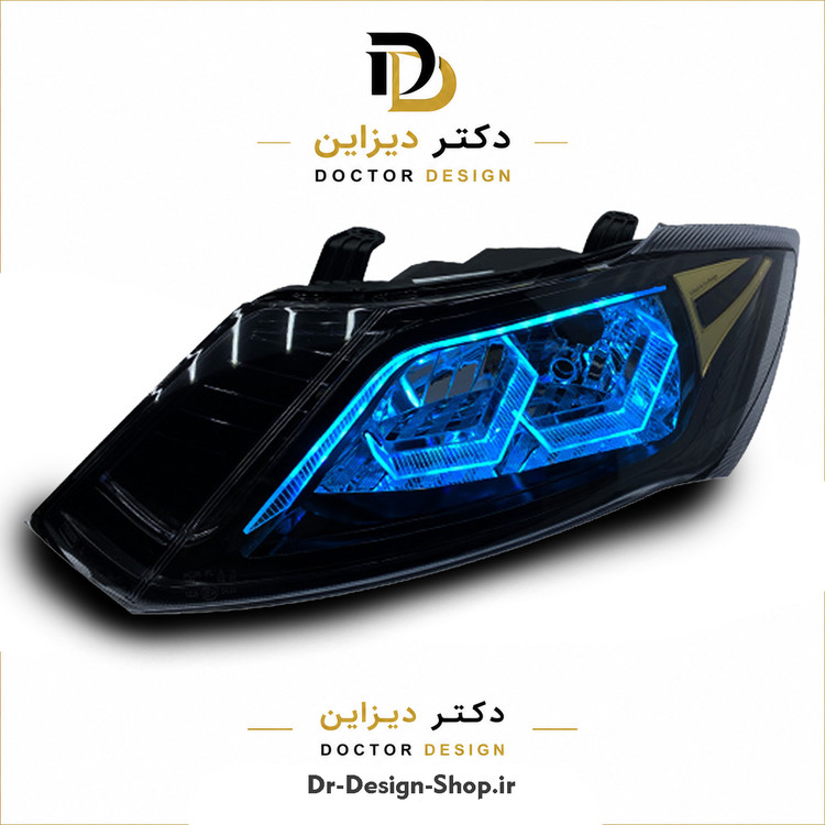 چراغ جلو اسپرت ساینا و کوییک مدل 3D Hexa برند مدرن | بسته 2 عددی