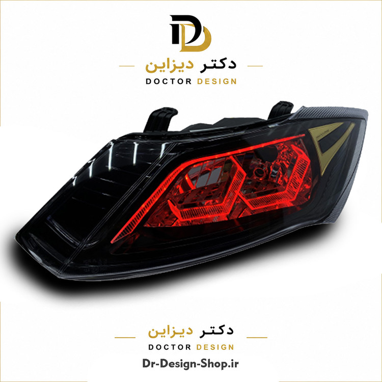 چراغ جلو اسپرت ساینا و کوییک مدل 3D Hexa برند مدرن | بسته 2 عددی