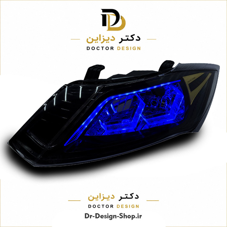 چراغ جلو اسپرت ساینا و کوییک مدل 3D Hexa برند مدرن | بسته 2 عددی
