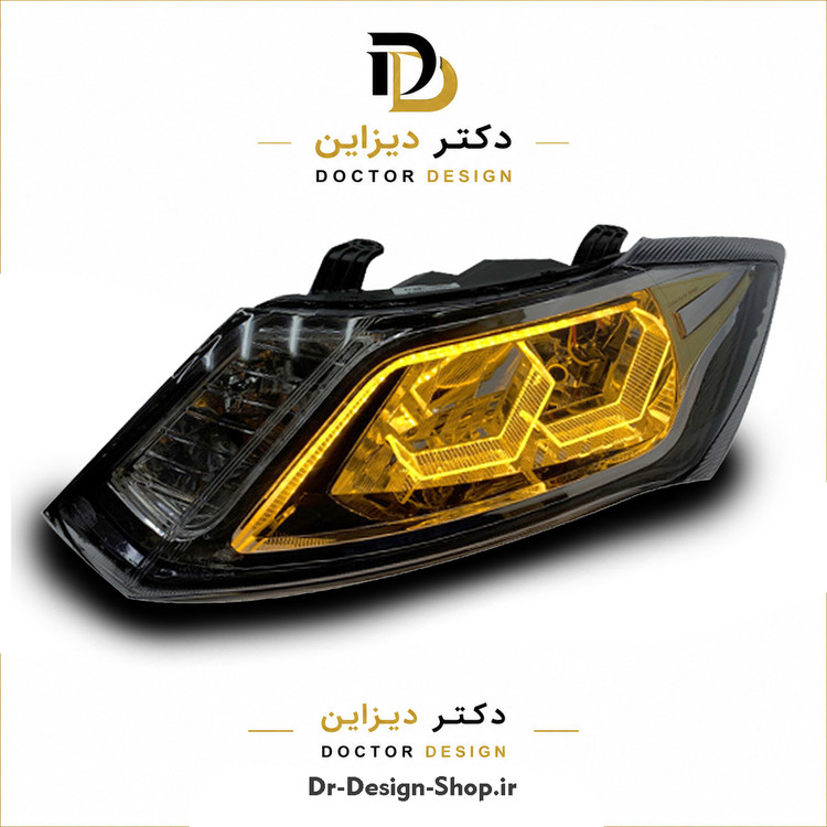 چراغ جلو اسپرت ساینا و کوییک مدل 3D Hexa برند مدرن | بسته 2 عددی