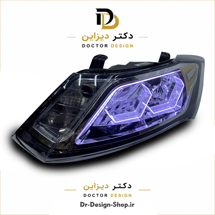 چراغ جلو اسپرت ساینا و کوییک مدل 3D Hexa برند مدرن | بسته 2 عددی