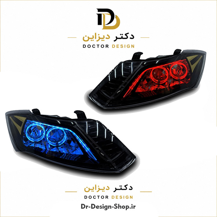 چراغ جلو اسپرت ساینا و کوییک مدل 3D BMW برند مدرن | بسته 2 عددی