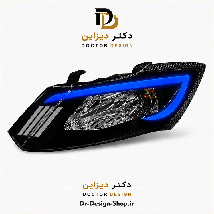 چراغ جلو اسپرت ساینا و کوییک مدل Mustang برند مدرن | بسته 2 عددی