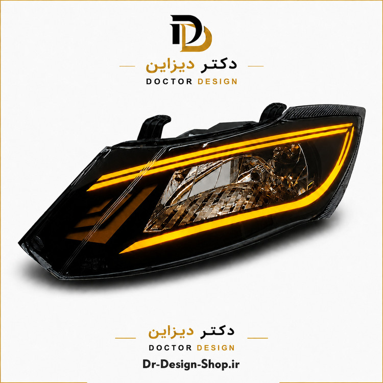 چراغ جلو اسپرت ساینا و کوییک مدل Dodge برند مدرن | بسته 2 عددی