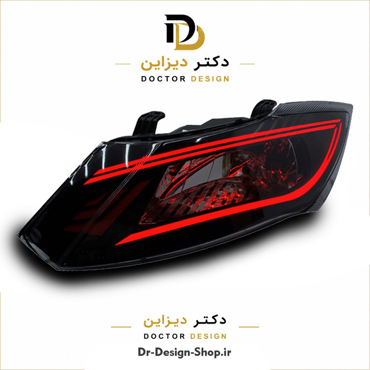 چراغ جلو اسپرت ساینا و کوییک مدل Dodge برند مدرن | بسته 2 عددی