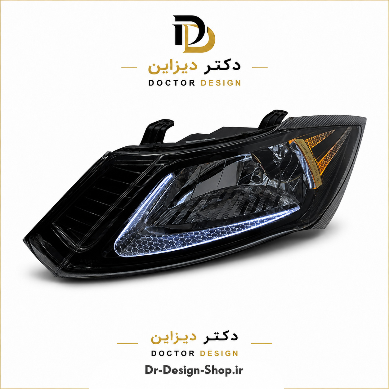 چراغ جلو اسپرت ساینا و کوییک مدل 3D Nike برند مدرن | بسته 2 عددی