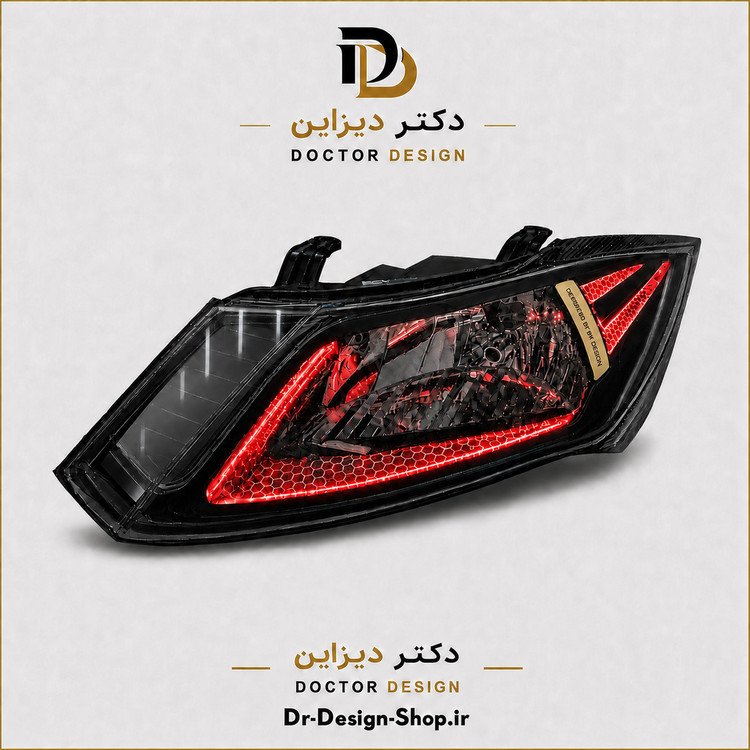 چراغ جلو اسپرت ساینا و کوییک مدل 3D Nike برند مدرن | بسته 2 عددی