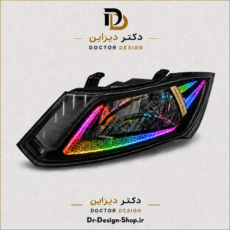 چراغ جلو اسپرت ساینا و کوییک مدل 3D Nike برند مدرن | بسته 2 عددی