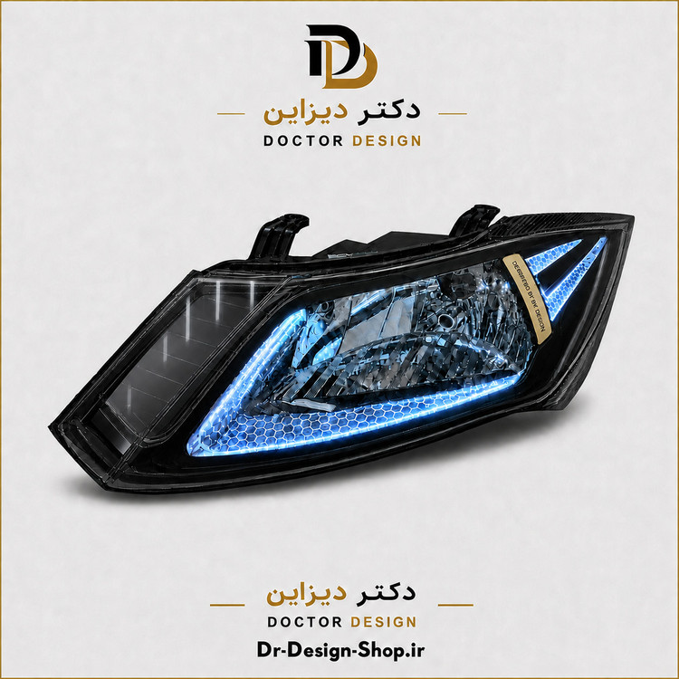 چراغ جلو اسپرت ساینا و کوییک مدل 3D Nike برند مدرن | بسته 2 عددی