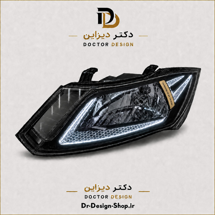 چراغ جلو اسپرت ساینا و کوییک مدل 3D Nike برند مدرن | بسته 2 عددی