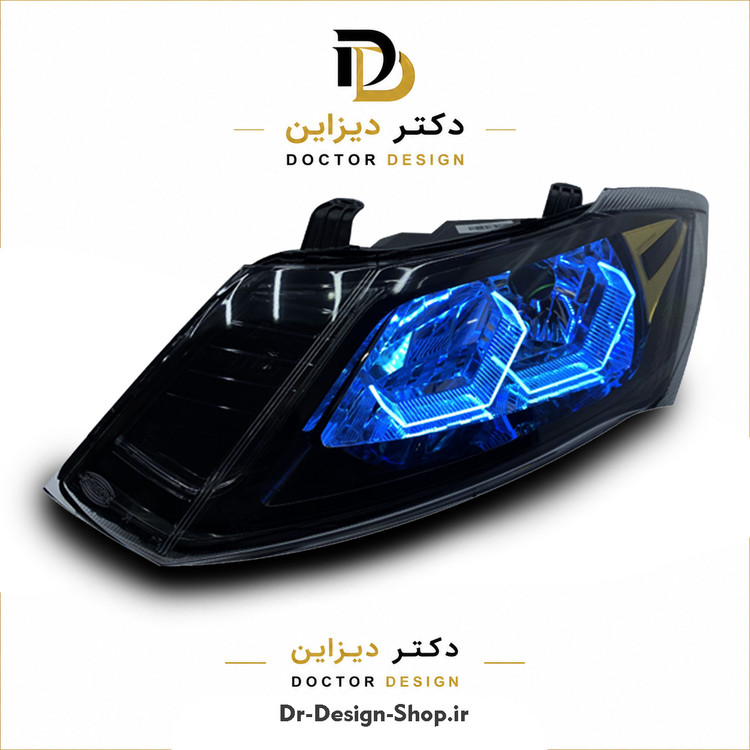 چراغ جلو اسپرت ساینا و کوییک مدل 3D i8 برند مدرن | بسته 2 عددی