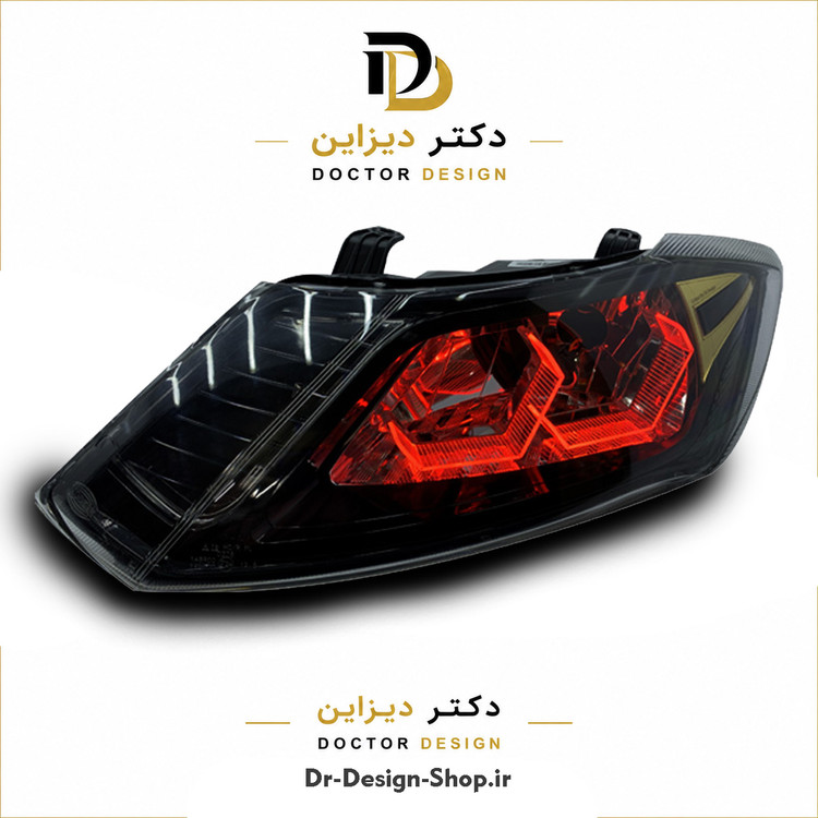 چراغ جلو اسپرت ساینا و کوییک مدل 3D i8 برند مدرن | بسته 2 عددی