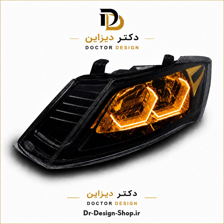 چراغ جلو اسپرت ساینا و کوییک مدل 3D i8 برند مدرن | بسته 2 عددی