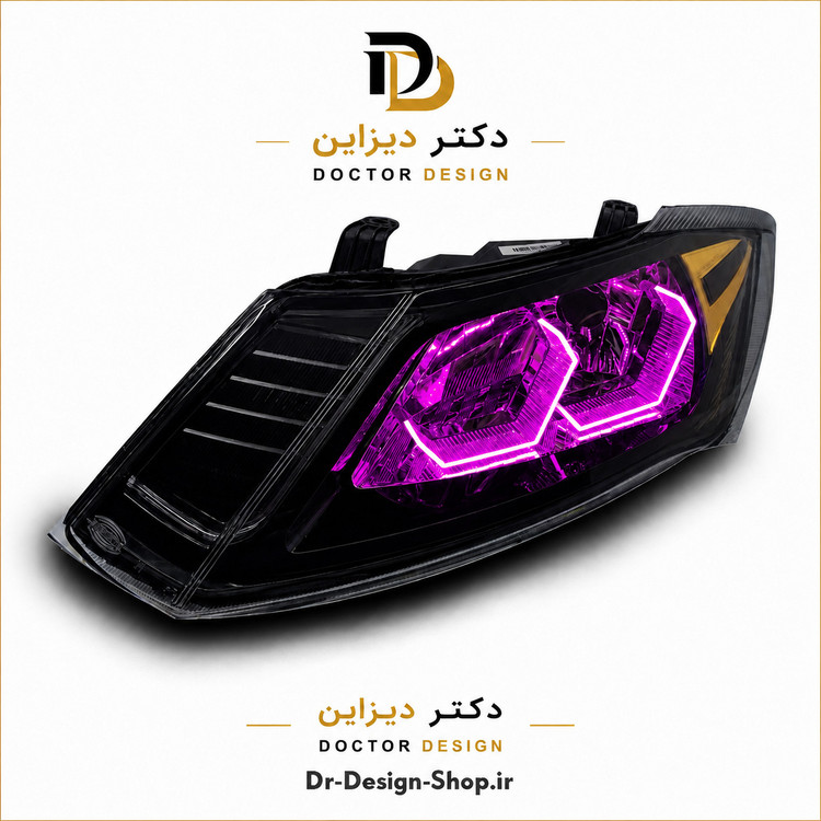 چراغ جلو اسپرت ساینا و کوییک مدل 3D i8 برند مدرن | بسته 2 عددی