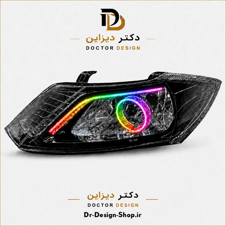 چراغ جلو اسپرت ساینا و کوییک مدل 3D Wild برند مدرن | بسته 2 عددی