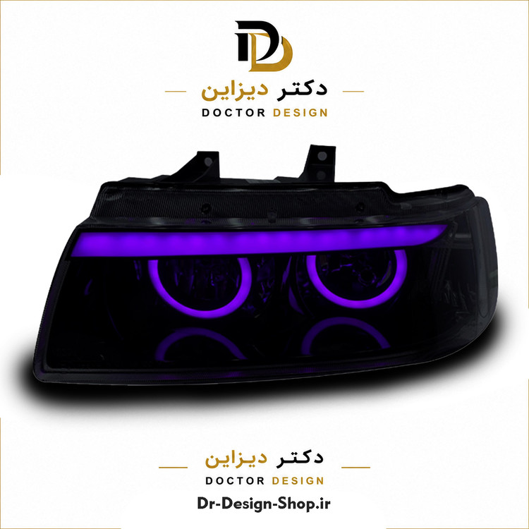 چراغ جلو اسپرت سمند مدل Devil برند مدرن | بسته 2 عددی