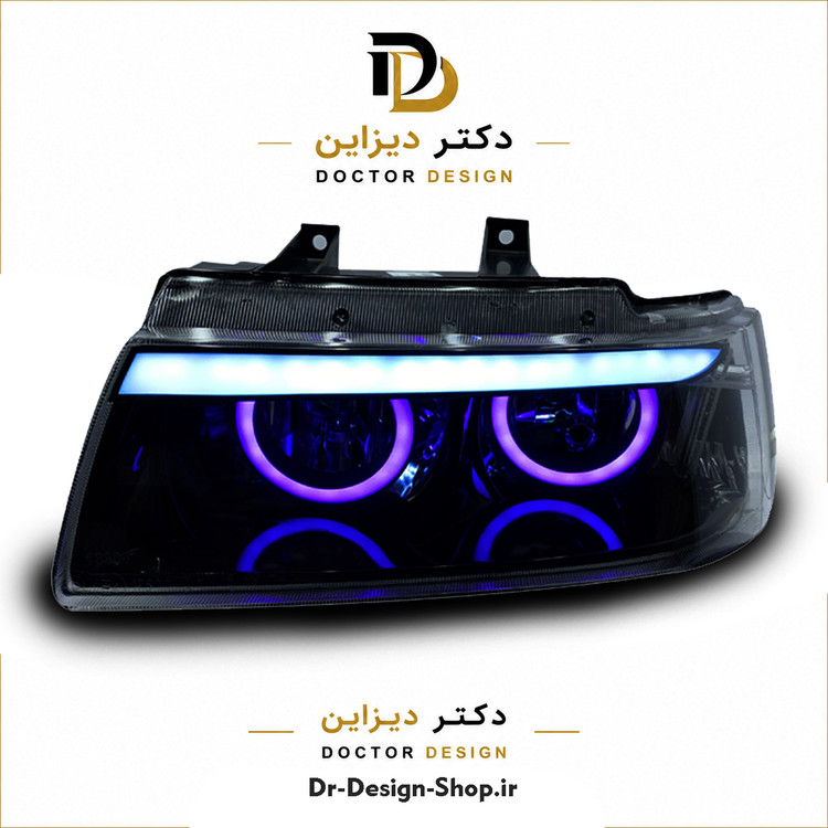 چراغ جلو اسپرت سمند مدل Devil برند مدرن | بسته 2 عددی