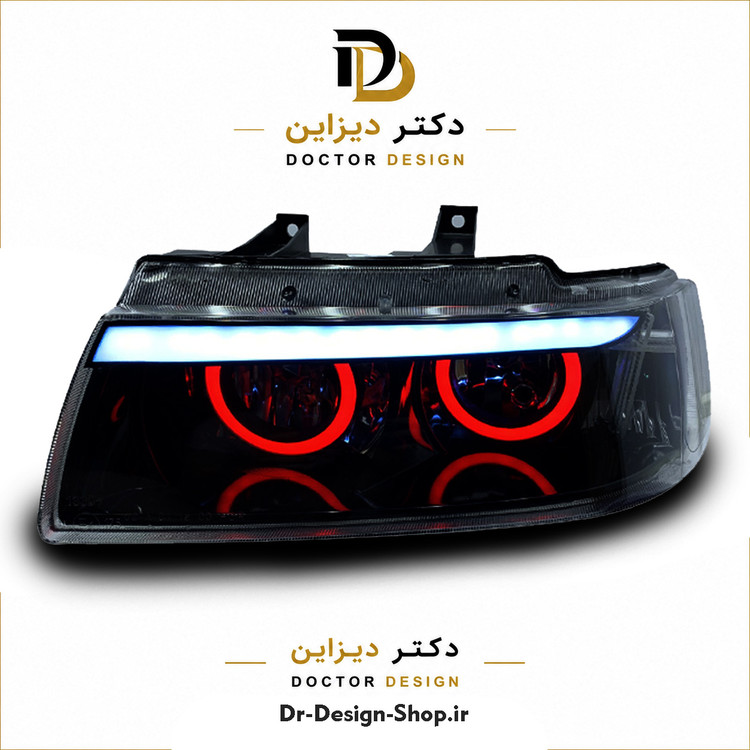 چراغ جلو اسپرت سمند مدل Devil برند مدرن | بسته 2 عددی