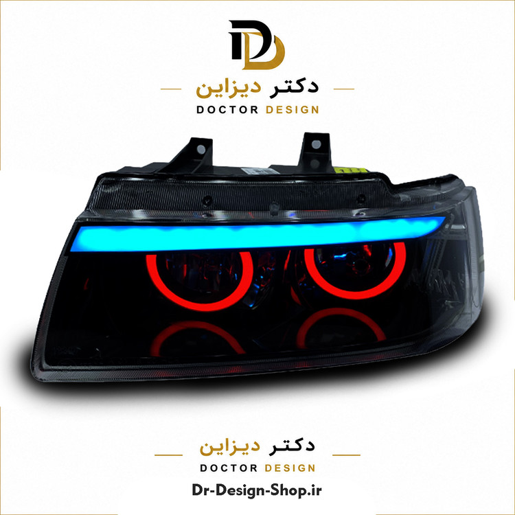 چراغ جلو اسپرت سمند مدل Devil برند مدرن | بسته 2 عددی