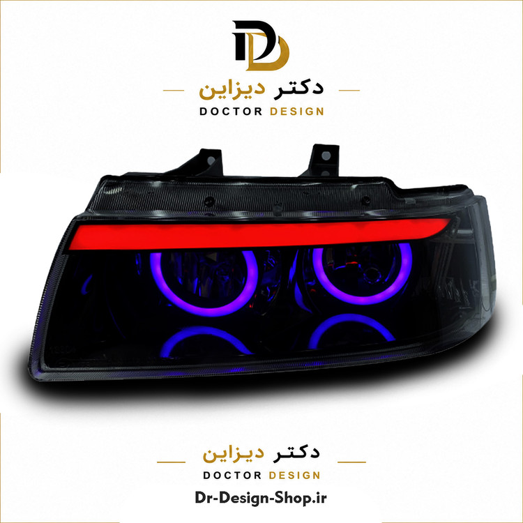 چراغ جلو اسپرت سمند مدل Devil برند مدرن | بسته 2 عددی