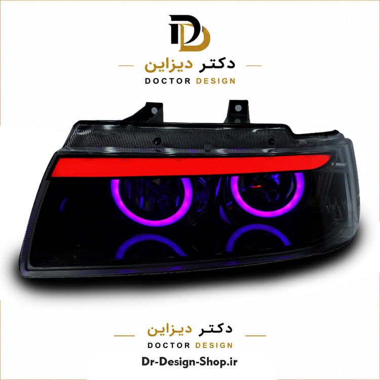 چراغ جلو اسپرت سمند مدل Devil برند مدرن | بسته 2 عددی