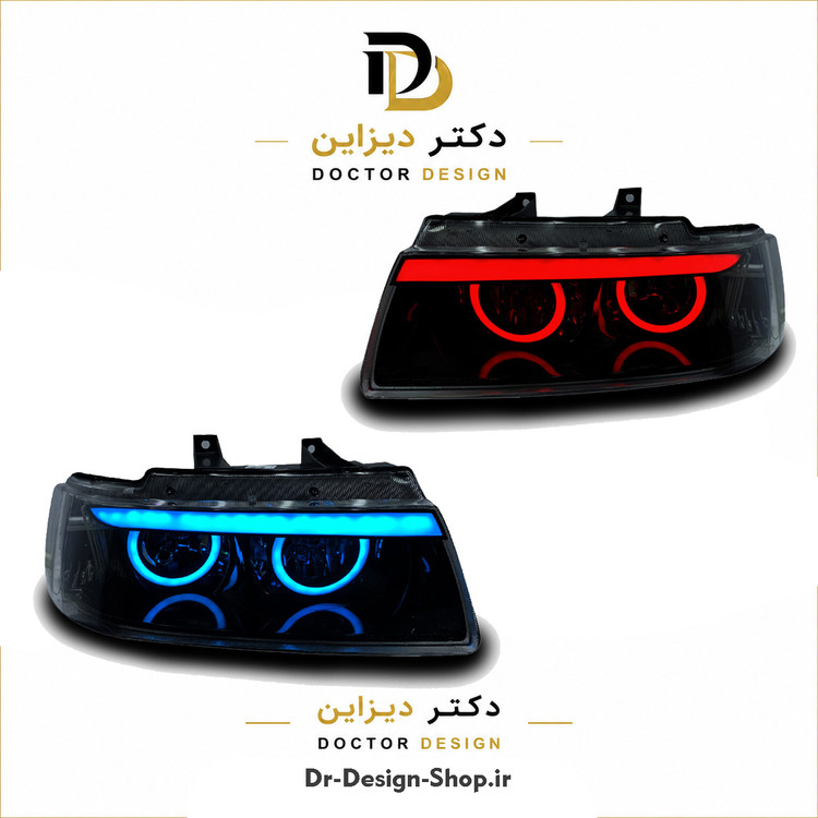 چراغ جلو اسپرت سمند مدل Devil برند مدرن | بسته 2 عددی