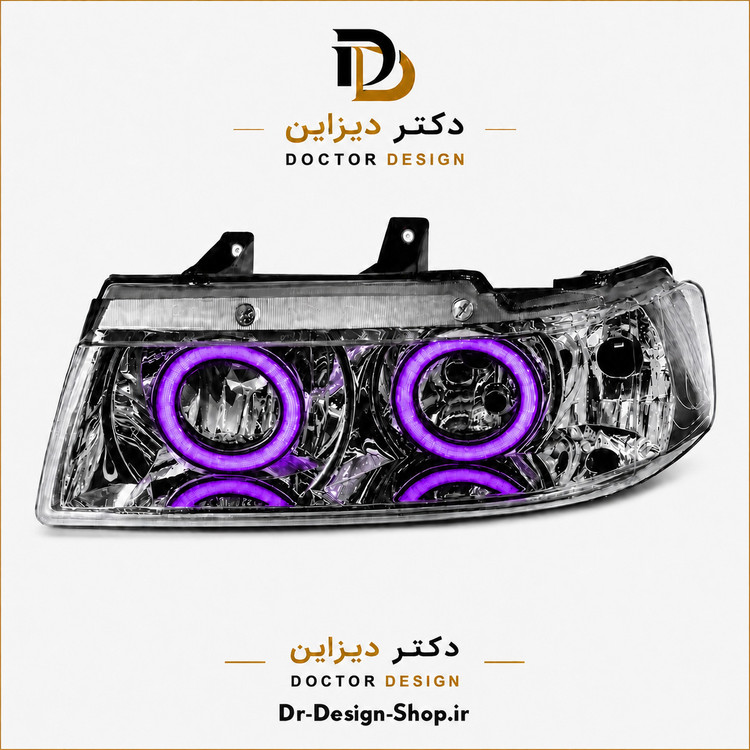 چراغ جلو اسپرت سمند مدل Ring برند مدرن | بسته 2 عددی