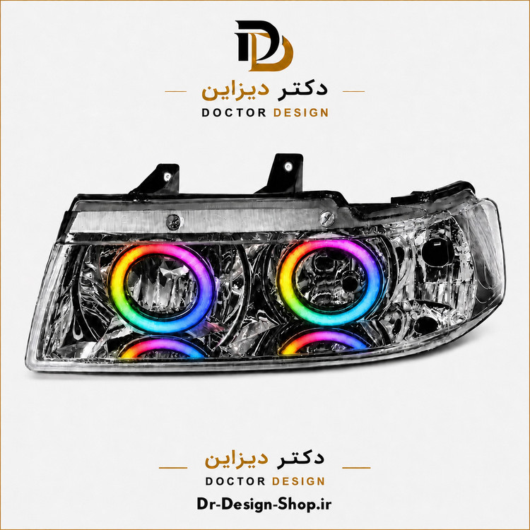 چراغ جلو اسپرت سمند مدل Ring برند مدرن | بسته 2 عددی