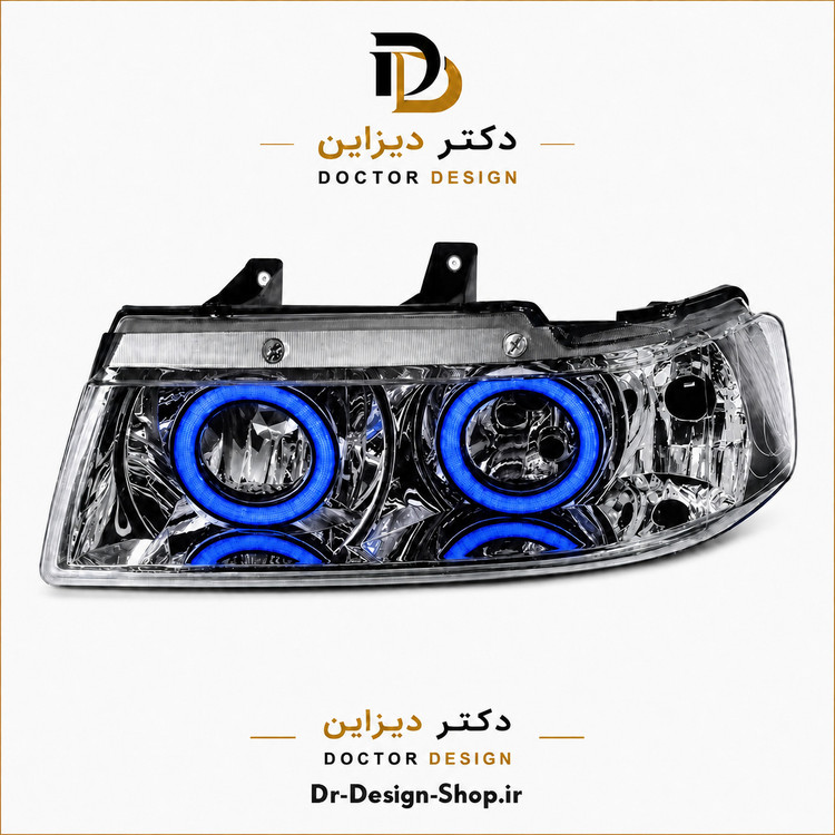 چراغ جلو اسپرت سمند مدل Ring برند مدرن | بسته 2 عددی