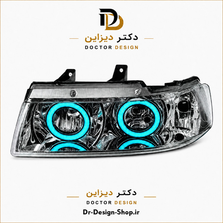 چراغ جلو اسپرت سمند مدل Ring برند مدرن | بسته 2 عددی