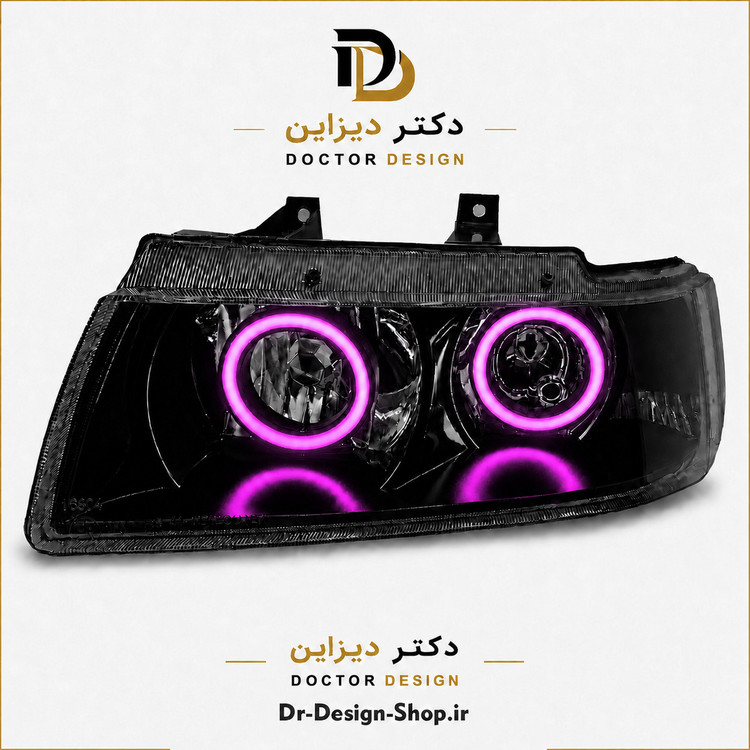 چراغ جلو اسپرت سمند مدل Ring برند مدرن | بسته 2 عددی