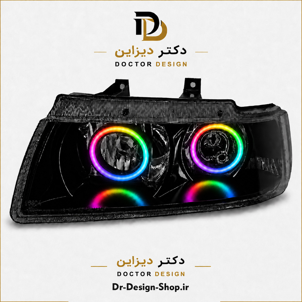 چراغ جلو اسپرت سمند مدل Ring برند مدرن | بسته 2 عددی