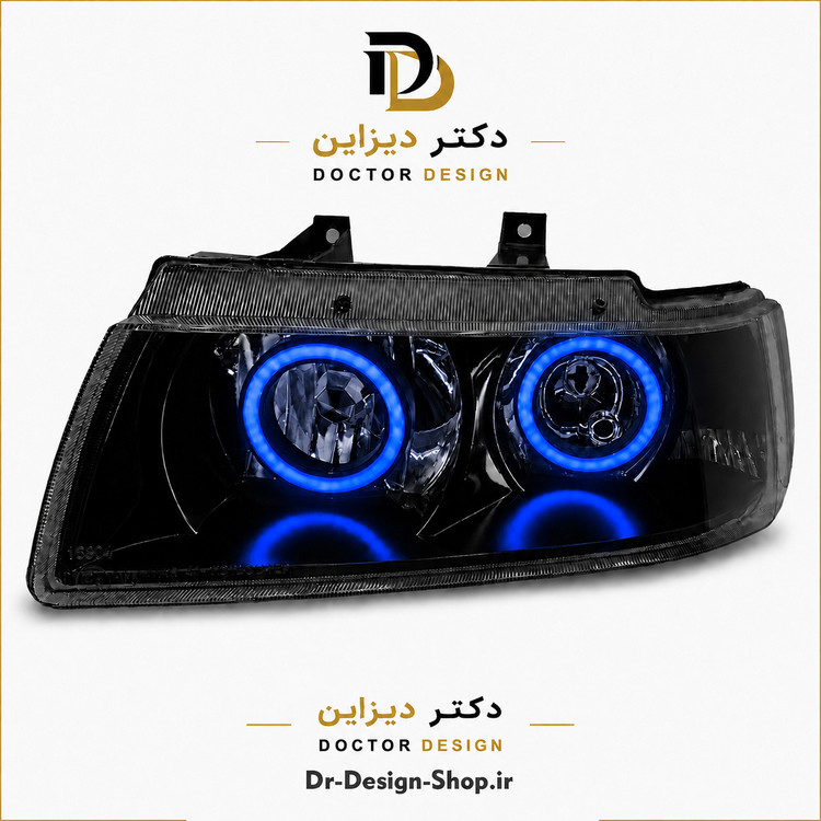چراغ جلو اسپرت سمند مدل Ring برند مدرن | بسته 2 عددی