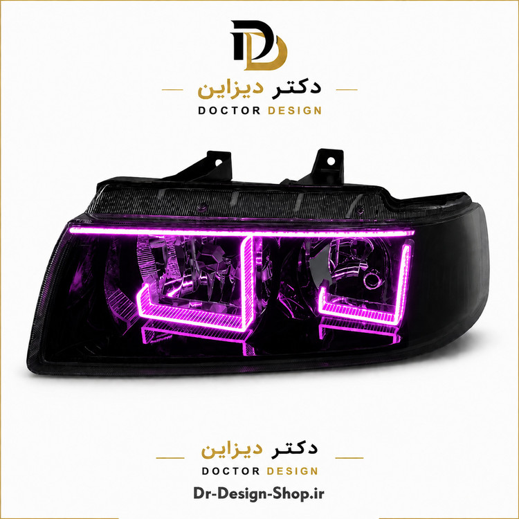 چراغ جلو اسپرت سمند مدل 3D-L برند مدرن | بسته 2 عددی
