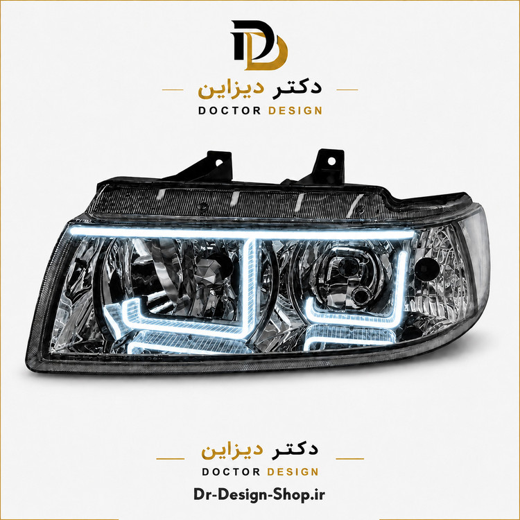 چراغ جلو اسپرت سمند مدل 3D-L برند مدرن | بسته 2 عددی