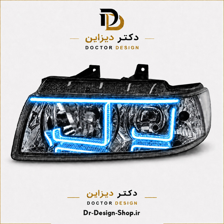 چراغ جلو اسپرت سمند مدل 3D-L برند مدرن | بسته 2 عددی