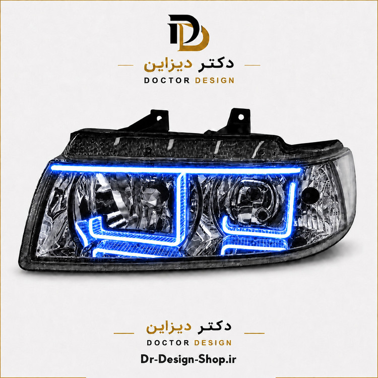 چراغ جلو اسپرت سمند مدل 3D-L برند مدرن | بسته 2 عددی