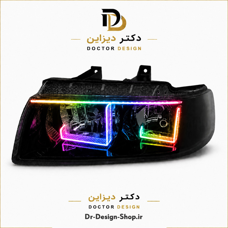 چراغ جلو اسپرت سمند مدل 3D-L برند مدرن | بسته 2 عددی