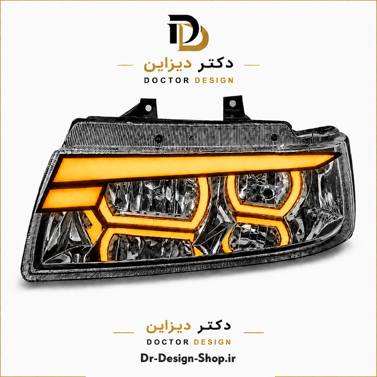 چراغ جلو اسپرت سمند مدل Demon برند مدرن | بسته 2 عددی