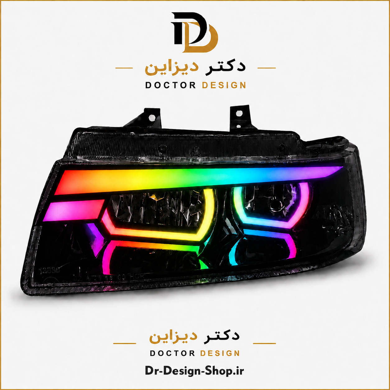 چراغ جلو اسپرت سمند مدل Demon برند مدرن | بسته 2 عددی